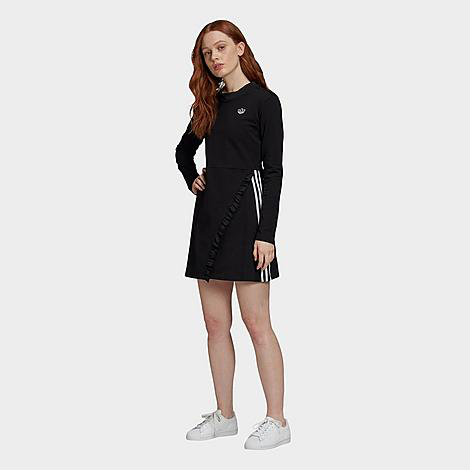 Adidas Originals Adidas Women's Originals Long-sleeve Dress In Black ...