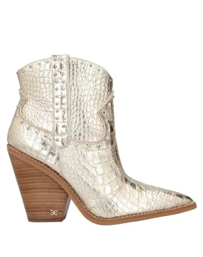 Shop Sam Edelman Ankle Boots In Gold