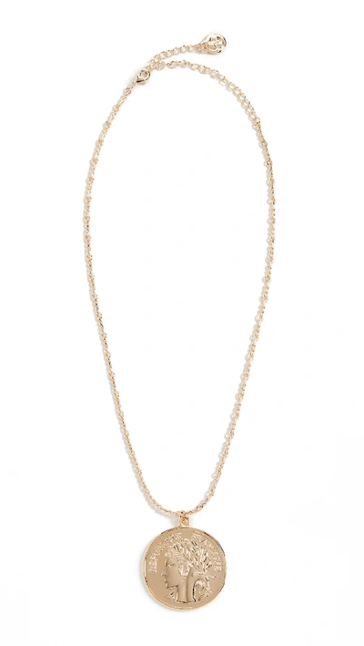 Shop Cloverpost Rink Necklace In Yellow Gold