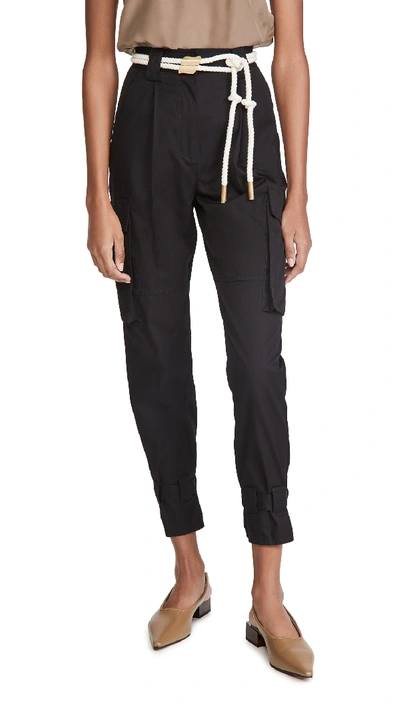 Shop Aje Liberation Utility Trousers In Onyx