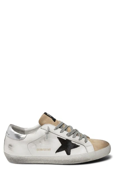 Shop Golden Goose Super-star Sneaker In White/ Brown/ Silver