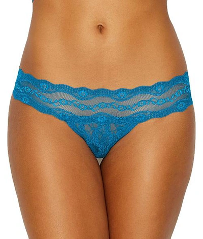 Shop B.tempt'd By Wacoal Lace Kiss Thong In Mykonos Blue