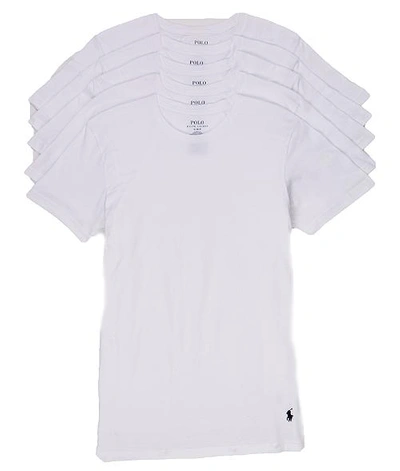 Shop Polo Ralph Lauren Classic Fit Cotton T-shirt 5-pack In White