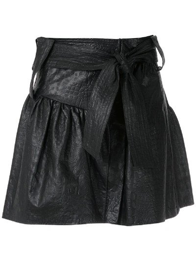 Shop Andrea Bogosian Reino Mini Skirt In Black