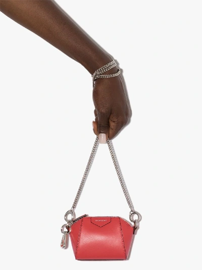 Shop Givenchy Baby Antigona Leather Mini Bag In Orange