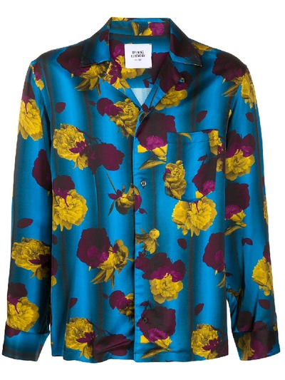 Shop Opening Ceremony Floral-print Shirt In Blue