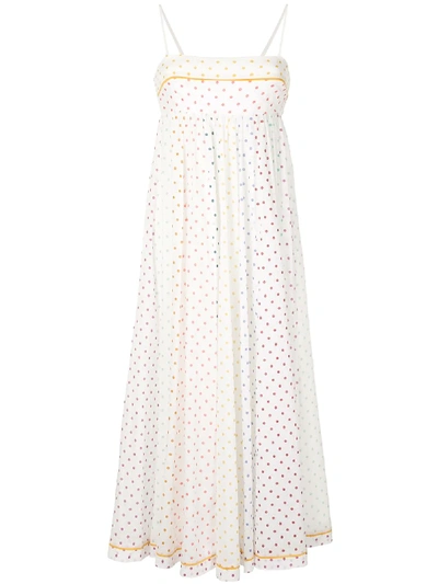 Shop Zimmermann Bellitude Spliced-print Cotton Dress In White