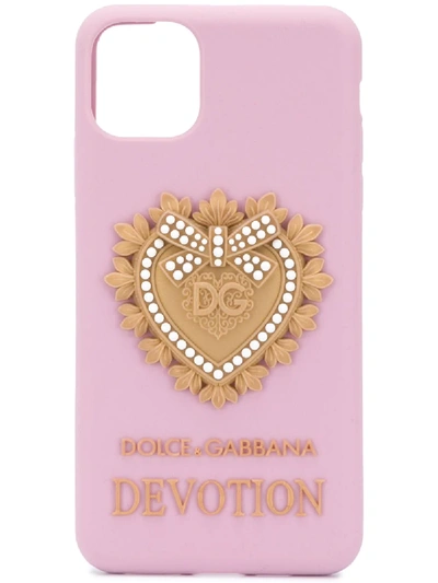 Shop Dolce & Gabbana Devotion Iphone 11 Pro Max Case In Pink