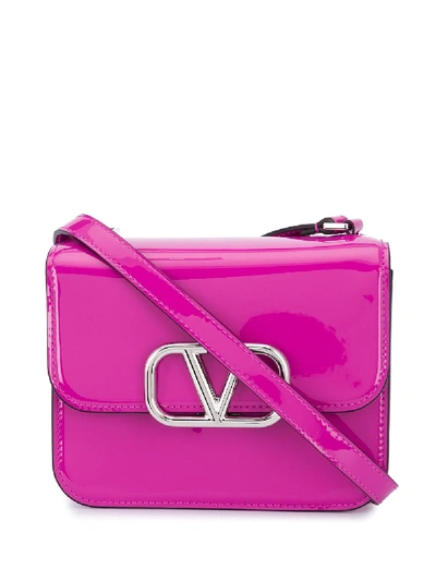 Shop Valentino Vlogo Shoulder Bag In Pink