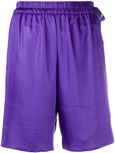 Shop Acne Studios Knee-length Shorts In Purple