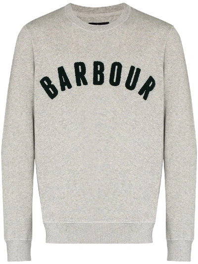 Shop Barbour Prep Logo-patch Sweatshirt In Grey
