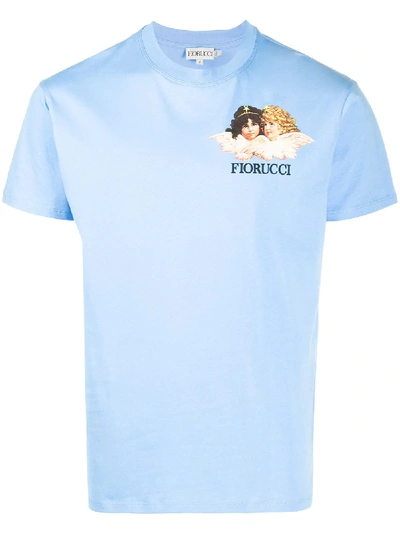 Shop Fiorucci T-shirt Mit Engel-print In Blue