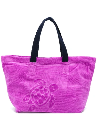 Shop Vilebrequin Barney Terry Beach Bag In Purple