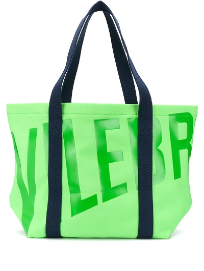 Shop Vilebrequin Large Neoprene Beach Bag In Green