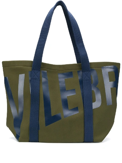 Shop Vilebrequin Large Neoprene Beach Bag In Green