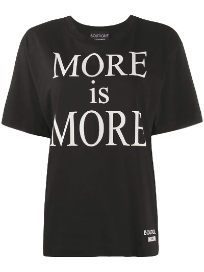 Shop Boutique Moschino More Is More Print T-shirt In Black
