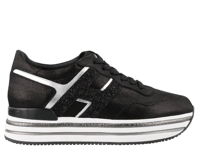Shop Hogan Midi Platform H468 Sneakers In Black
