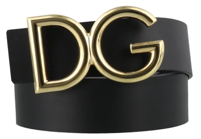 Shop Dolce & Gabbana Logo Dg Belt In Gold