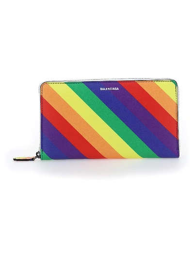 Shop Balenciaga Wallet In Multicolor