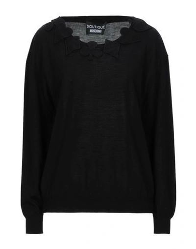 Shop Boutique Moschino Woman Sweater Black Size 8 Virgin Wool, Polyamide, Elastane