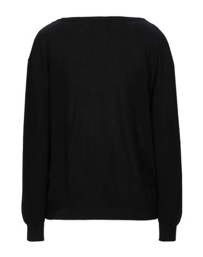 Shop Boutique Moschino Woman Sweater Black Size 8 Virgin Wool, Polyamide, Elastane