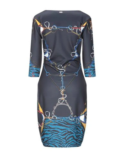 Shop Cavalli Class Woman Mini Dress Midnight Blue Size 16 Polyester, Elastane