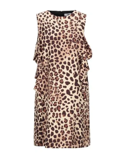 Shop Be Blumarine Woman Mini Dress Beige Size 4 Polyester, Elastane