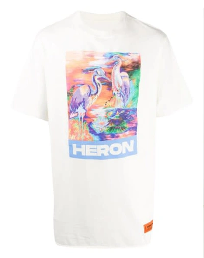 Shop Heron Preston Over Heron Colors T-shirt In White Multicolor