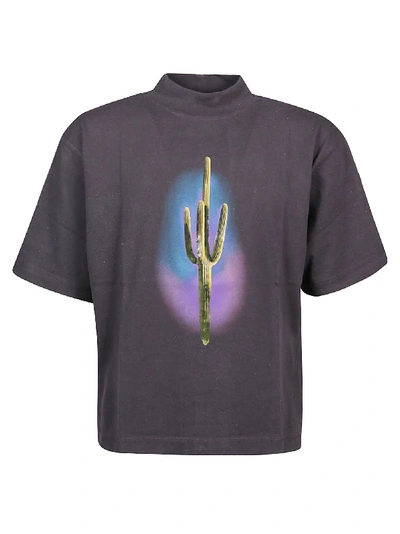 Shop Palm Angels T-shirt Cactus In Black Green