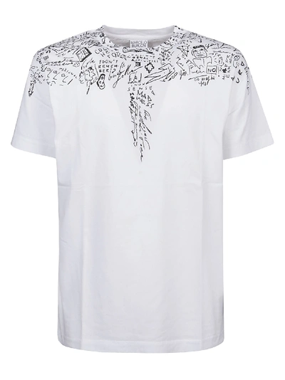 Shop Marcelo Burlon County Of Milan T-shirt Sketches Wings Basic In White Black