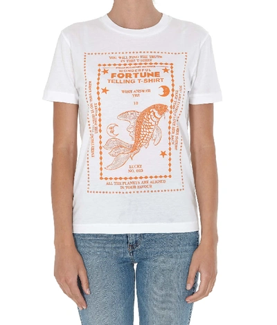 Shop Stella Mccartney Fish Fortune Telling T-shirt In White
