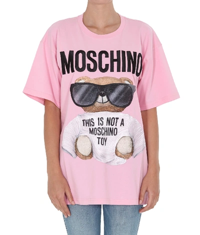 Shop Moschino Ready To Bear T-shirt In Pink