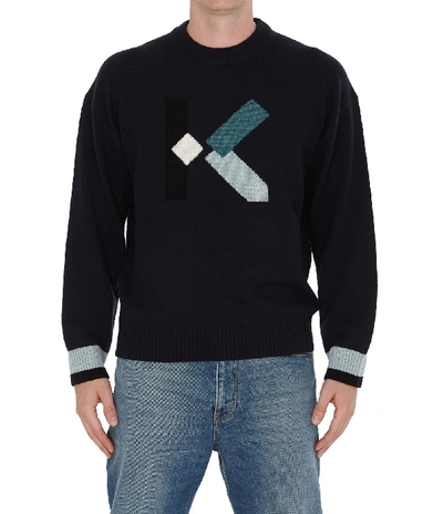 Shop Kenzo K Sweater In Navy