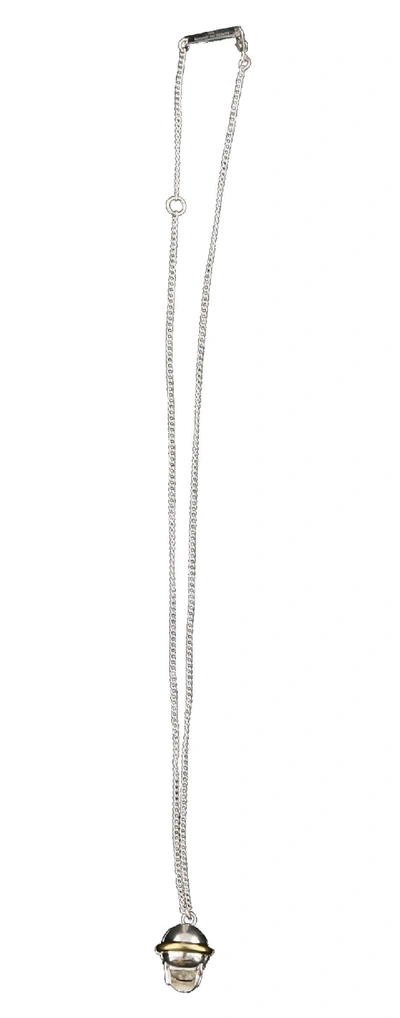 Shop Ambush Sss Skull Charm Necklace In Silver