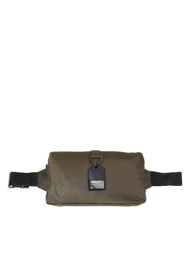 Shop Dolce & Gabbana Belt Bag In Green Fabric