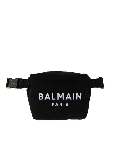 Shop Balmain Marsupio B-bumbag 28 In Nylon Color Black