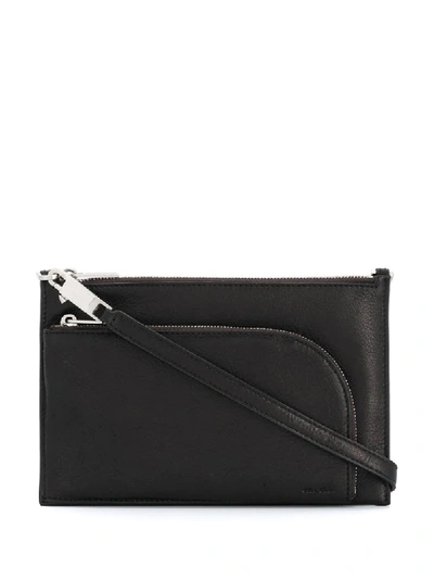 Shop Rick Owens Top-zip Leather Shoulder Bag In Black