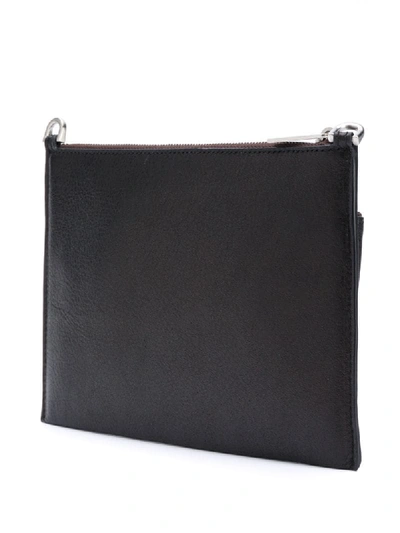 Shop Rick Owens Top-zip Leather Shoulder Bag In Black