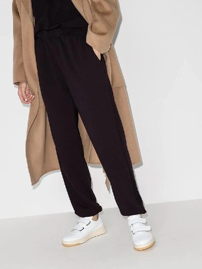 Shop Les Tien Elasticated-waist Track Pants In Purple