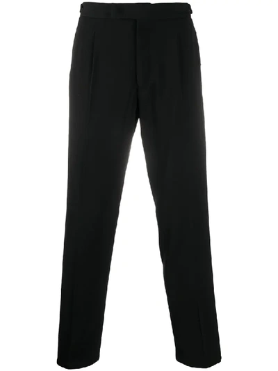 Shop Ermenegildo Zegna Straight-leg Wool Trousers In Black