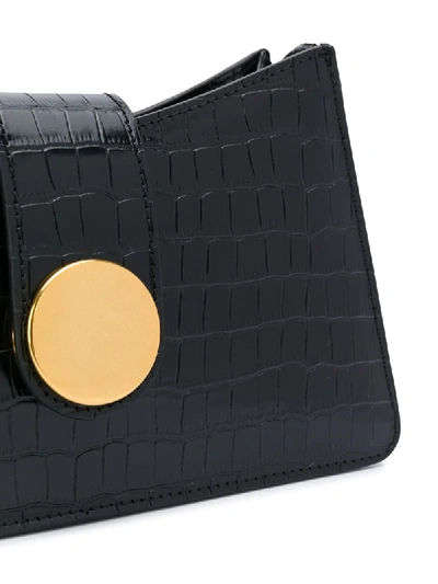 Shop Elleme Crocodile-effect Baguete Bag In Black