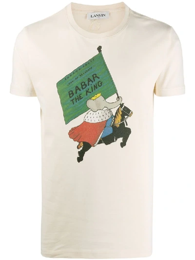 Shop Lanvin Babar Print T-shirt In Neutrals