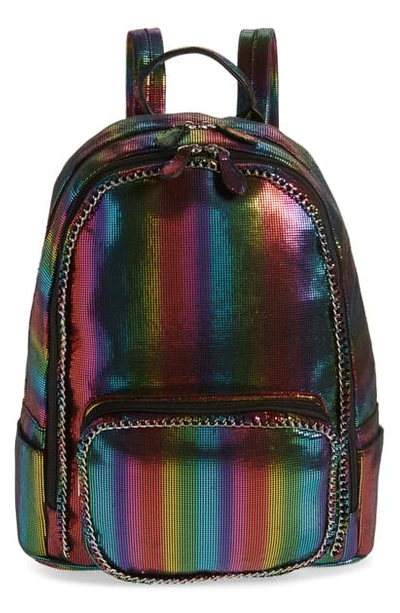 Shop Bari Lynn Rainbow Stripe Water Repellent Backpack In Multi