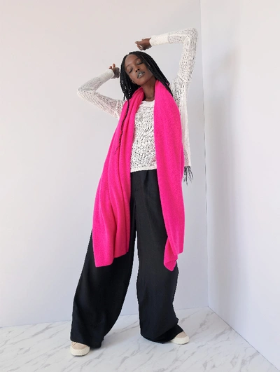 Shop White + Warren Mini Cashmere Travel Wrap In Radiant Pink