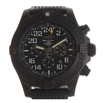 Pre-owned Breitling Black Ultralight Polymer Avenger Hurricane Xb1210 Men's Wristwatch 51 Mm