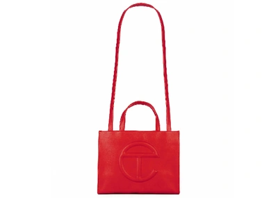1/10 Size .55 Mil Red Unprinted Embossed Medium-Duty T-Shirt Bag - 1500/Case
