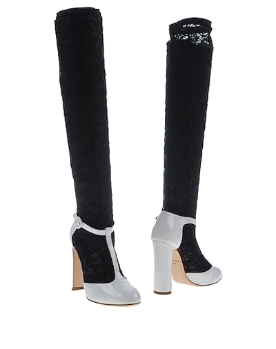 Shop Dolce & Gabbana Knee Boots In White