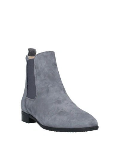 Shop Anna Baiguera Woman Ankle Boots Grey Size 10 Soft Leather