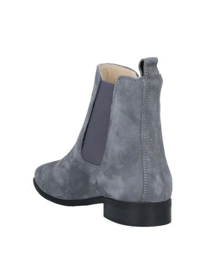 Shop Anna Baiguera Woman Ankle Boots Grey Size 10 Soft Leather