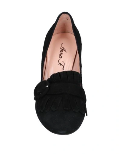 Shop Anna F. Loafers In Black
